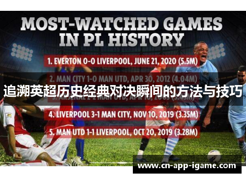 追溯英超历史经典对决瞬间的方法与技巧 追溯英超历史经典对决瞬间的方法与技巧